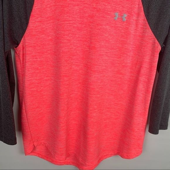 Under Armour Orange and Gray Baseball tee small - Picture 3 of 9
